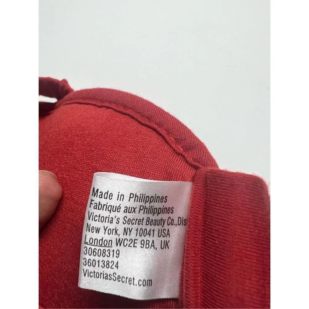 Victoria Secret PINK Eye Mask/Red and White Silver Logo Sherpa - Picture 7 of 8